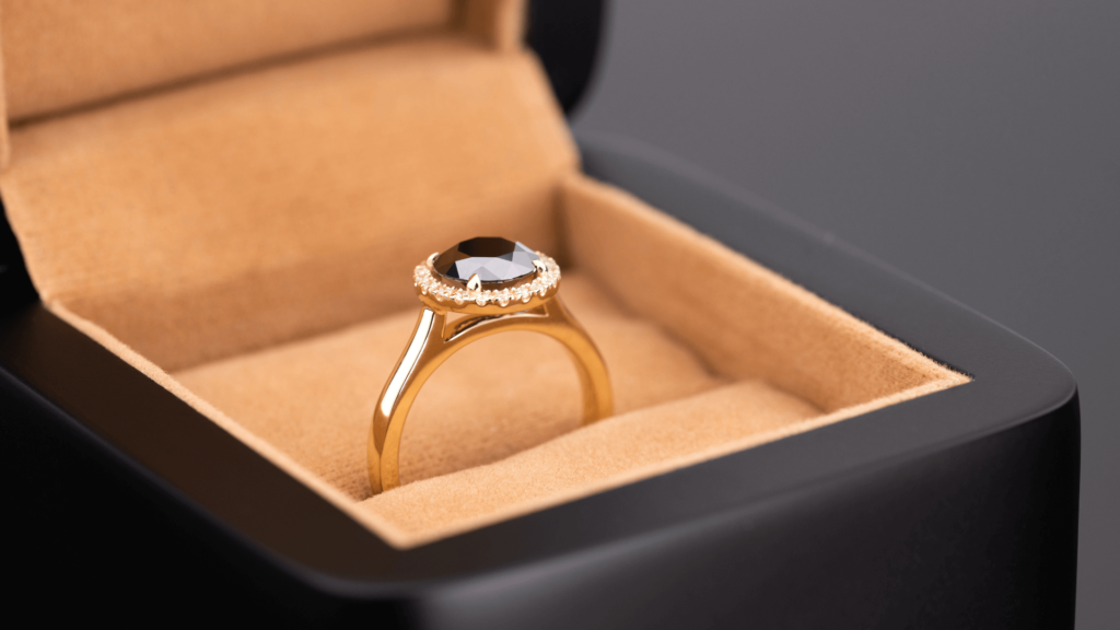 black diamond ring